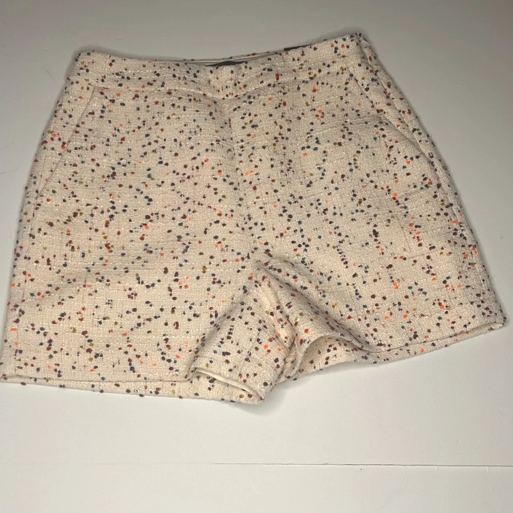 Express Cream Tweed Skirt with Colorful Accents - Picture 8 of 8